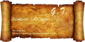 Gombos Tímea névjegykártya